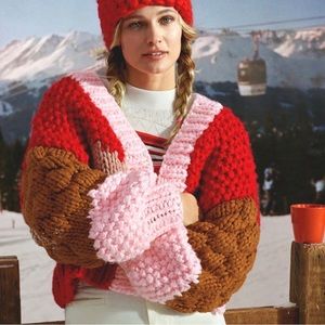 Vicky knits for Anthropologie chunky knit sweater cardigan